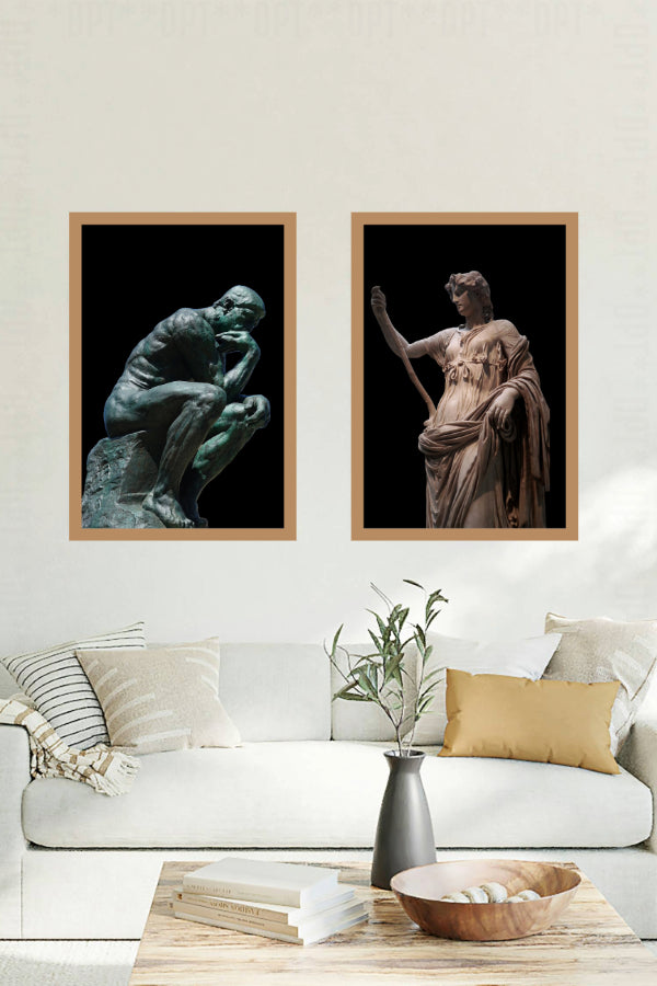 Thalia | Muse of Comedy | Vintage Sculptures | Art Print | Wall Frame