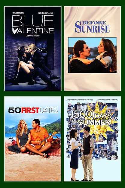 Romance Movie Collection: Set of 4 | Hollywood Movie Posters | Wall Frames