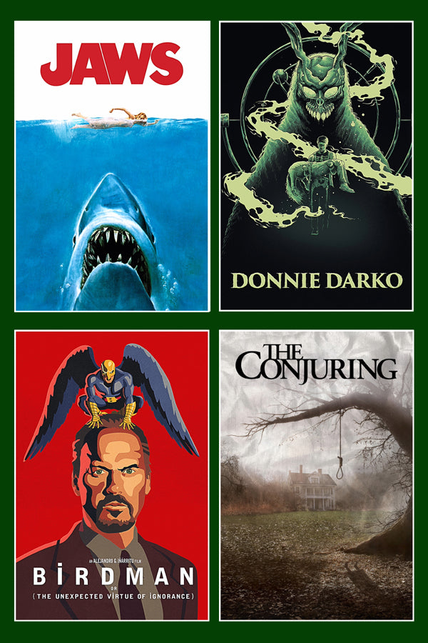 Daunting Movie Collection: Set of 4 | Hollywood Movie Posters | Wall Frames