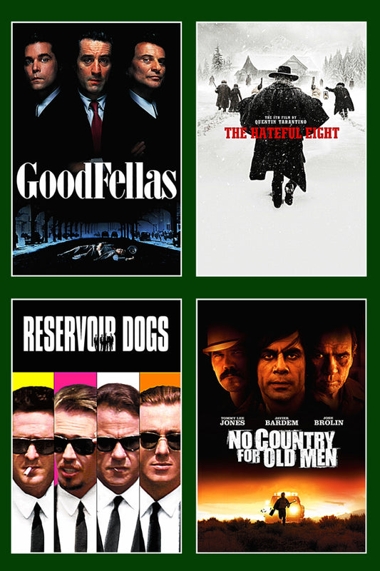 Crime Movie Collection: Set of 4 | Hollywood Movie Posters | Wall Frames