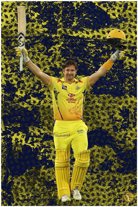 Shane Watson | Vintage Cricketer | Poster Art Print | Wall Frame