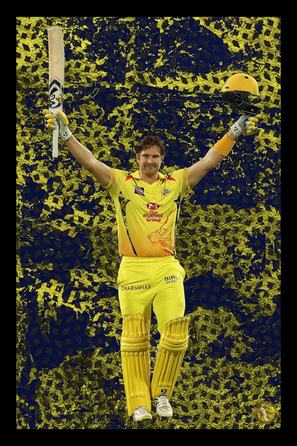 Shane Watson | Vintage Cricketer | Poster Art Print | Wall Frame