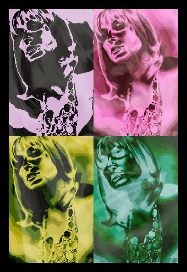 Sharon Tate | Hollywood 1960s | Psychedelic Pop Artwork | Art Print | Wall Frame