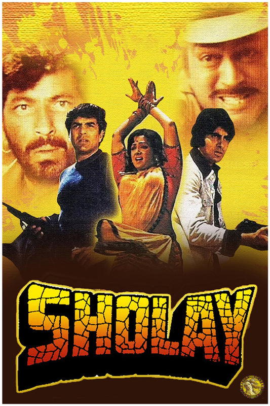 Sholay (1975) | Bollywood Movie Poster | Wall Frame