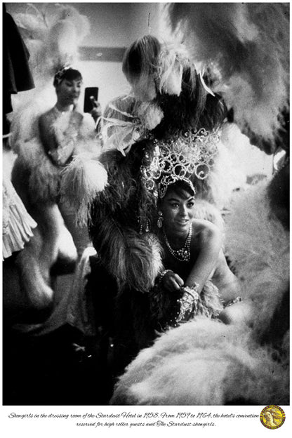 Showgirls In The Dressing Room Of The Stardust Hotel in 1958 | Vintage Iconic Photograph | Wall Frame