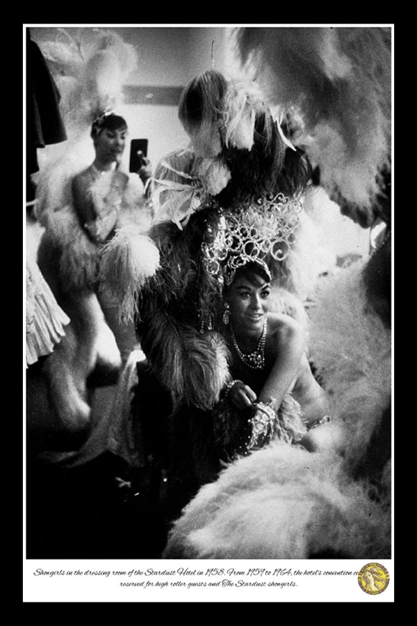 Showgirls In The Dressing Room Of The Stardust Hotel in 1958 | Vintage Iconic Photograph | Wall Frame