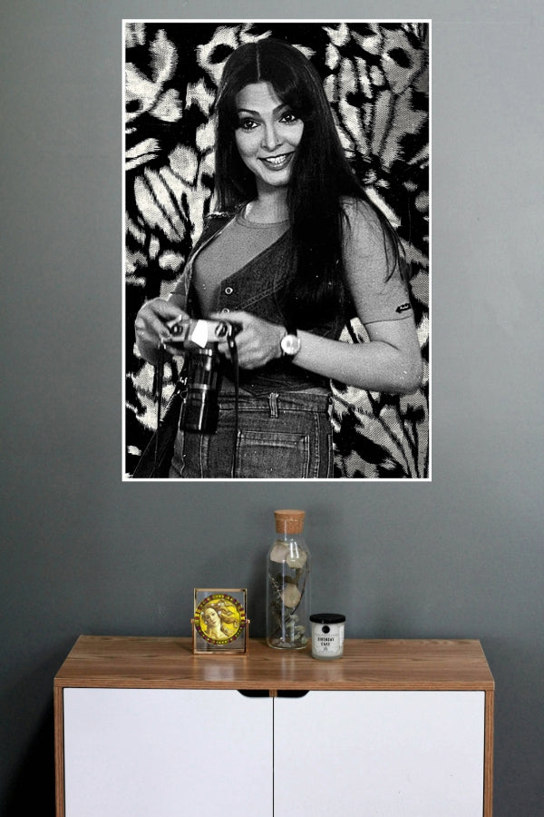 Parveen Babi | Vintage Bollywood Actress | Large Art Print | Wall Frame