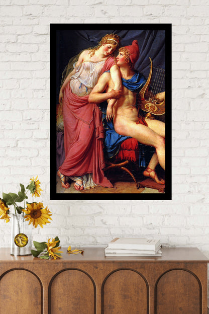 The Courtship of Paris and Helen | Jacques-Louis David | Painting Art Print | Wall Frame