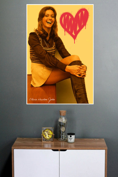 Olivia Newton-John | Vintage Hollywood Actress | Art Print | Wall Frame