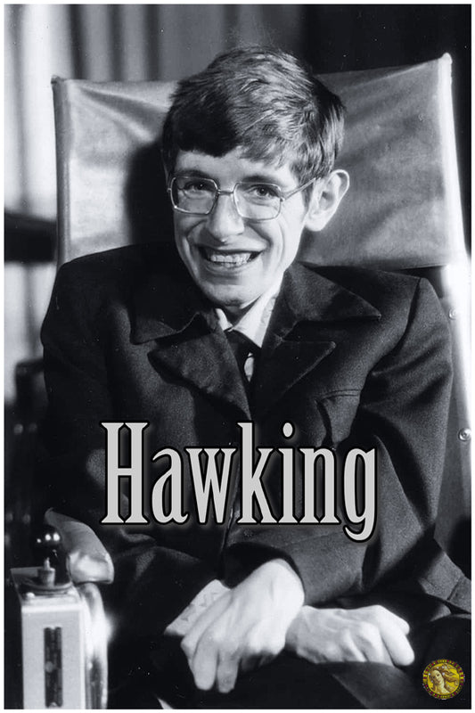 Stephen Hawking | Vintage Famous Personalities | Large Poster Art Print | Wall Frame