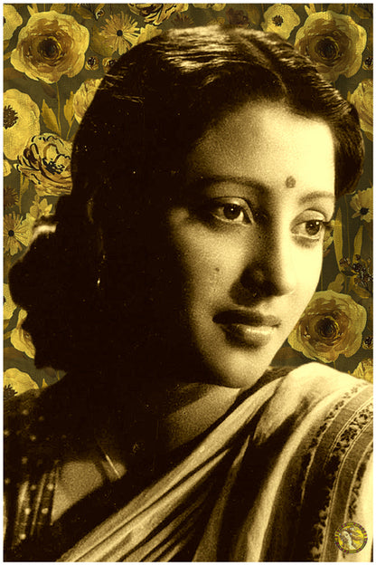 Suchitra Sen | Vintage Bollywood Actress | Large Art Print | Wall Frame