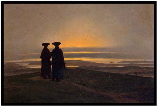 Sunset | Caspar David Friedrich | Painting Art Print | Wall Frame