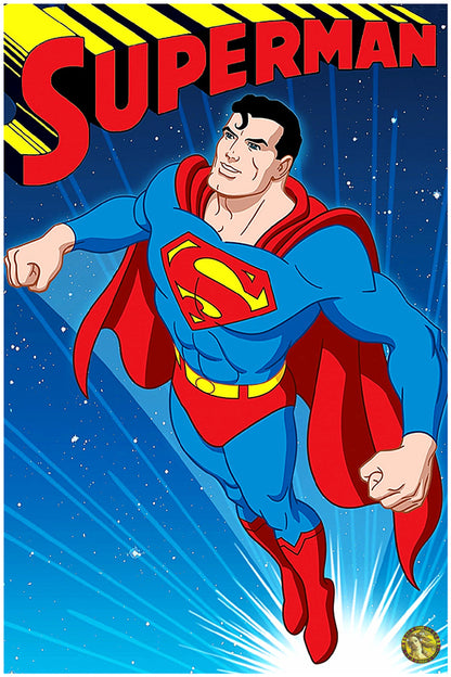 Superman | Classic Anime Poster | Art Print | Wall Frame