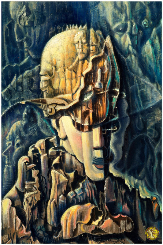 Surreal Portrait (1938) | Benjamin F. Berlin | Surrealist Painting Artwork | Art Print | Wall Frame