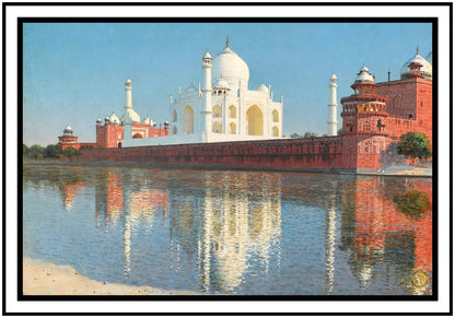 Taj Mahal Mausoleum, Agra (1876) | Vasily Vereshchagin | Painting Art Print | Wall Frame