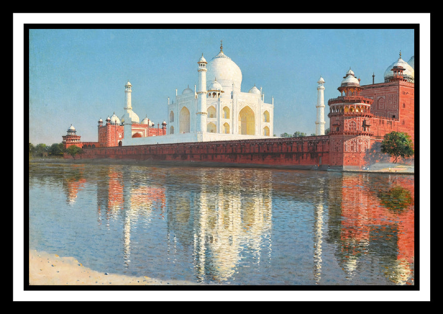 Taj Mahal Mausoleum, Agra (1876) | Vasily Vereshchagin | Painting Art Print | Wall Frame