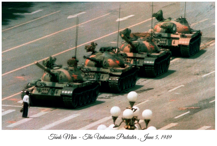 Tank Man 1989 | Vintage Iconic Photograph | Wall Frame