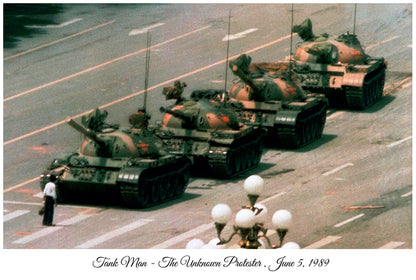 Tank Man 1989 | Vintage Iconic Photograph | Wall Frame