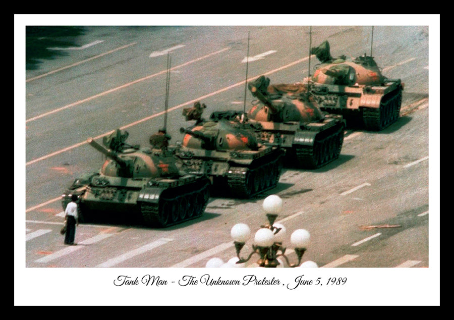 Tank Man 1989 | Vintage Iconic Photograph | Wall Frame