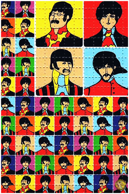 The Beatles | LSD Blotter Art | Vintage Rock Band | Art Print | Wall Frame