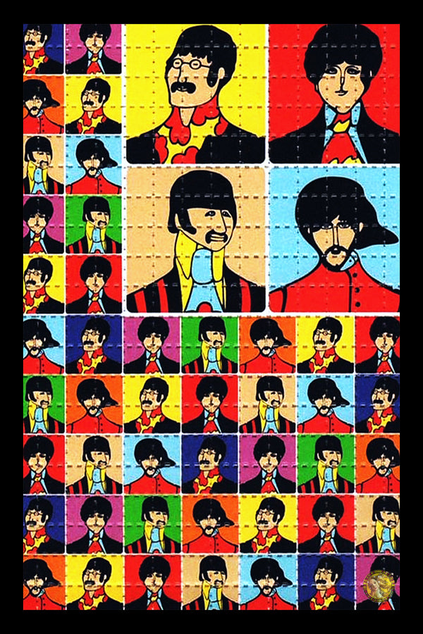 The Beatles | LSD Blotter Art | Vintage Rock Band | Art Print | Wall Frame