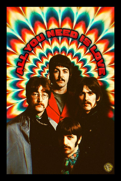 The Beatles | Retro 60's Poster | Vintage Rock Band | Art Print | Wall Frame