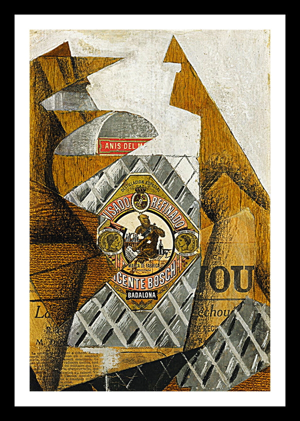 The Bottle of Anís del Mono (1914) | Juan Gris | Abstract Geometric Art Print | Wall Frame