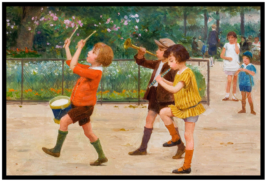 The Childrens Band | Victor Gabriel Gilbert  | Painting Art Print | Wall Frame