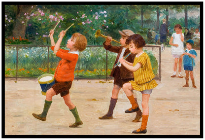 The Childrens Band | Victor Gabriel Gilbert  | Painting Art Print | Wall Frame