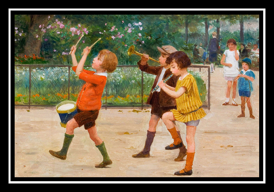 The Childrens Band | Victor Gabriel Gilbert  | Painting Art Print | Wall Frame