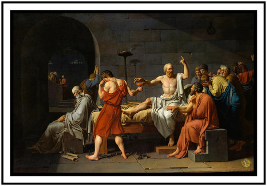 The Death of Socrates (1787) | Jacques Louis David | Painting Art Print | Wall Frame