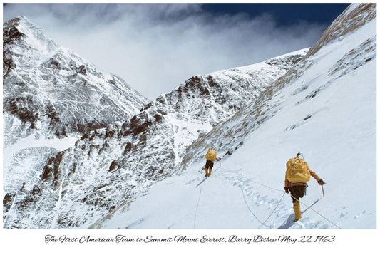 The First American Team to Summit Mount Everest, Barry Bishop 1963 | Vintage Iconic Photograph | Wall Frame