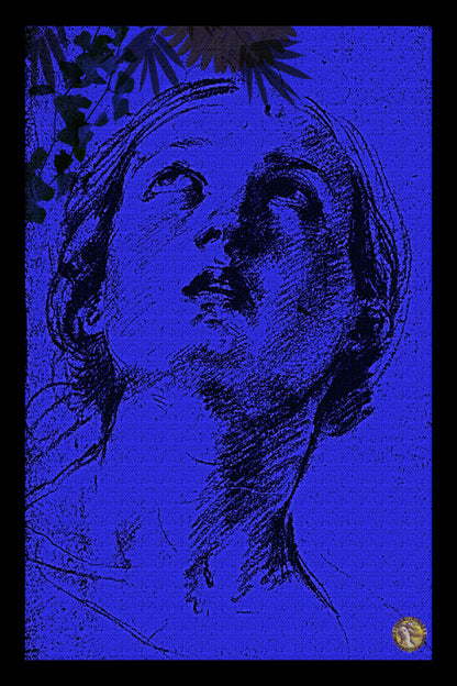 The Head Of A Woman Looking Up | Vintage Pop Art | Large Poster Print | Wall Frame