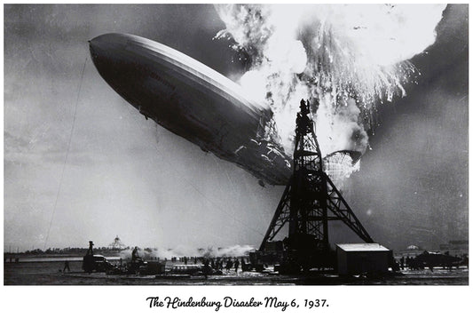 The Hindenburg Disaster 1937 | Vintage Iconic Photograph | Wall Frame