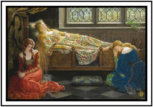 The Sleeping Beauty (1922) | John Collier | Painting Art Print | Wall Frame