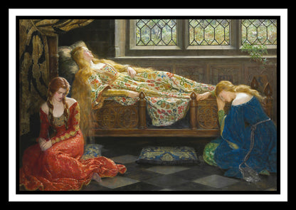 The Sleeping Beauty (1922) | John Collier | Painting Art Print | Wall Frame