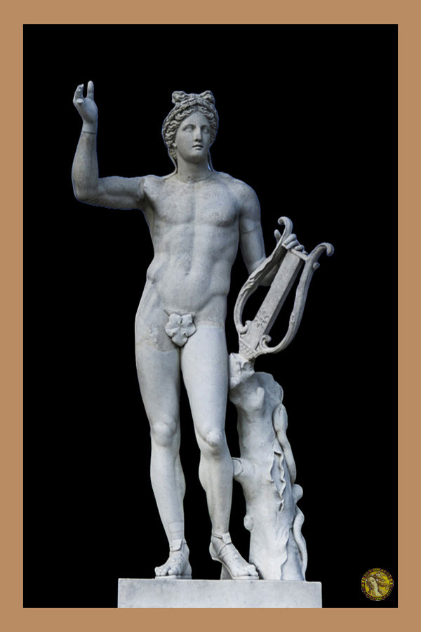 Statue of Apollo with a Lyre | Versailles Palace, France | Vintage Sculptures | Art Print | Wall Frame