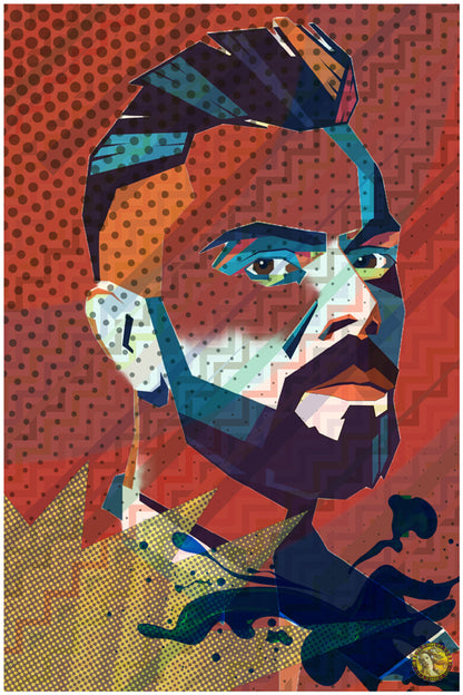 Virat Kohli | Vintage Pop Art | Large Poster Print | Wall Frame