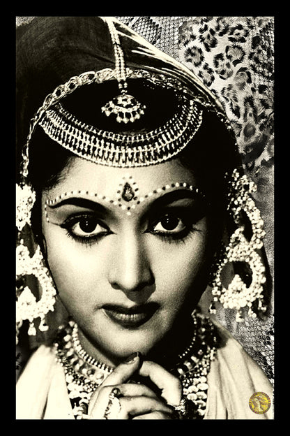 Vyjayanthimala | Vintage Bollywood Actress | Large Art Print | Wall Frame