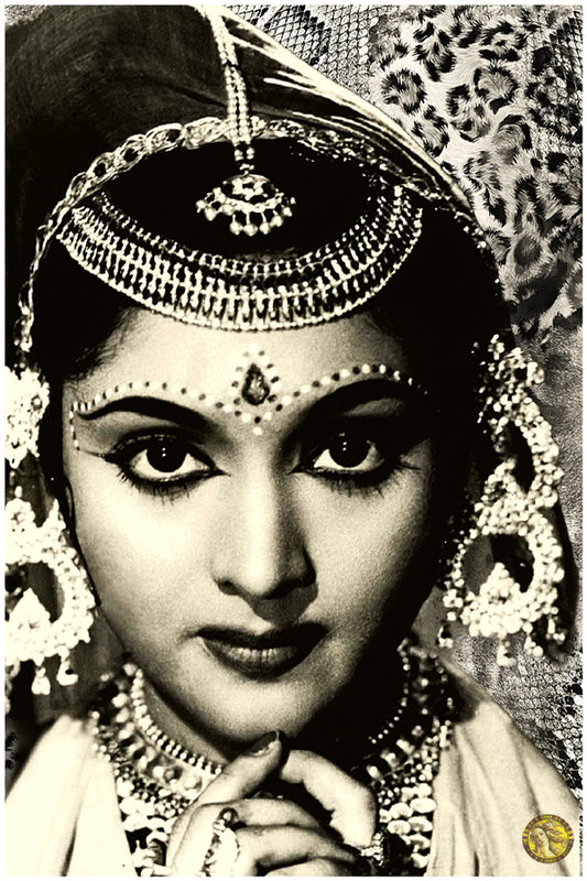 Vyjayanthimala | Vintage Bollywood Actress | Large Art Print | Wall Frame