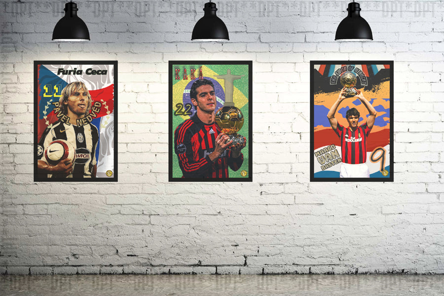 Pavel Nedvěd | Vintage Football Player | Art Print | Wall Frame