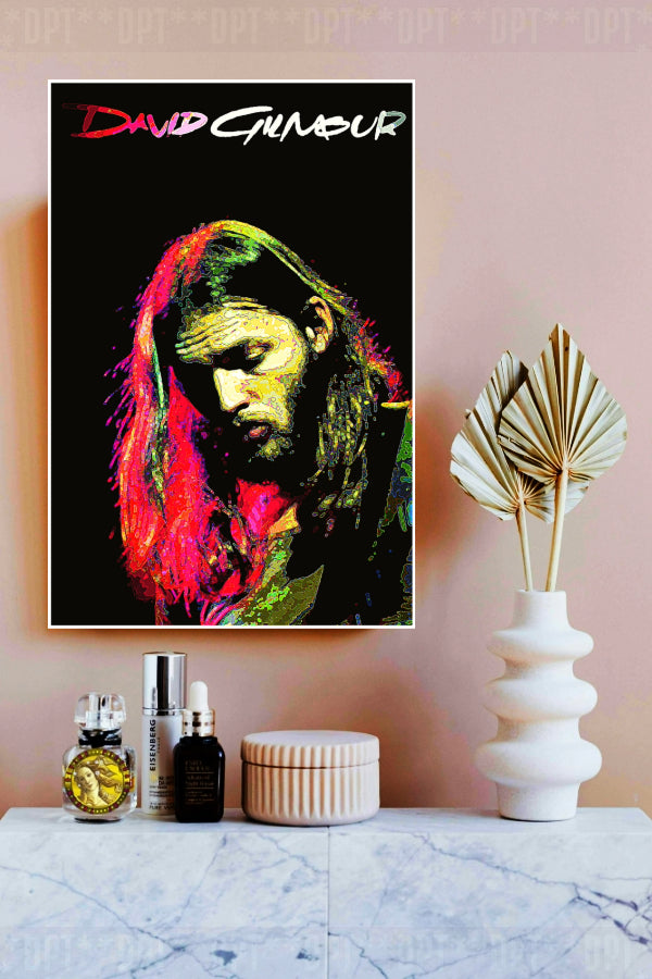 David Gilmour Pink Floyd | Vintage Rock Band | Art Print | Wall Frame