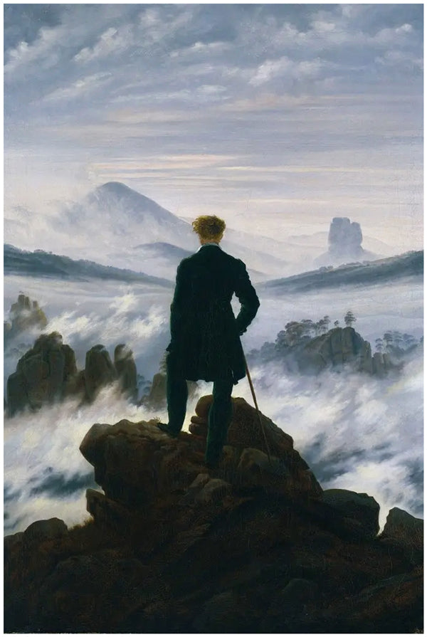 Wanderer Above The Sea Of Fog (1818) | Caspar David Friedrich | Painting Art Print | Wall Frame