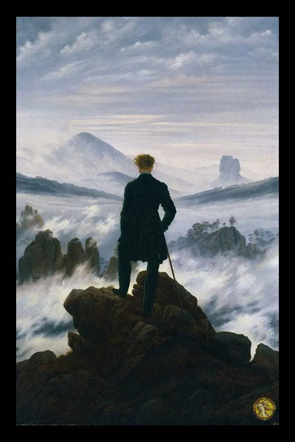 Wanderer Above The Sea Of Fog (1818) | Caspar David Friedrich | Painting Art Print | Wall Frame