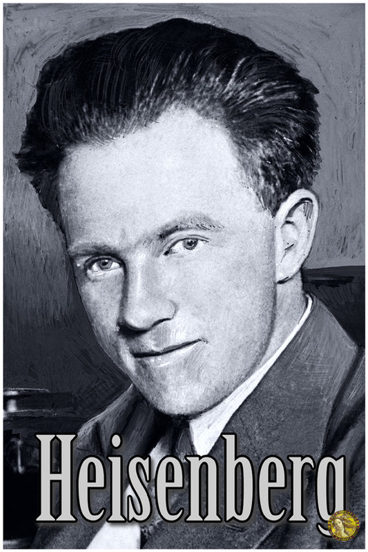 Werner Heisenberg | Vintage Famous Personalities | Large Poster Art Print | Wall Frame