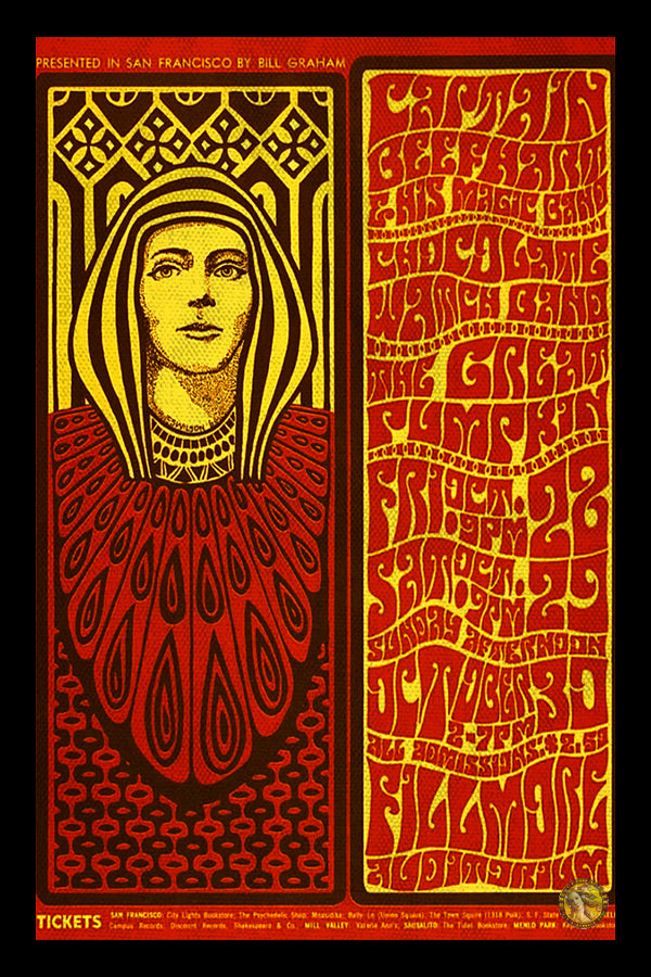 Captain Beefhart | Fillmore (1966) | Vintage Concert Poster | Art Print | Wall Frame