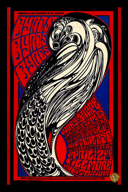 The Byrds | Fillmore (1967) | Vintage Concert Poster | Art Print | Wall Frame