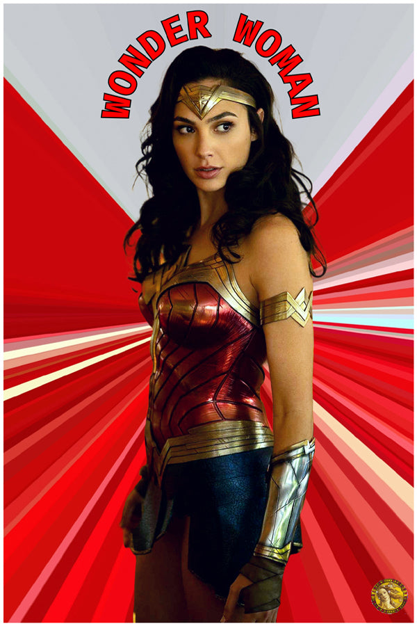 Wonder Woman Gal Gadot | Classic Poster | Art Print | Wall Frame