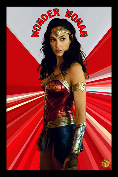 Wonder Woman Gal Gadot | Classic Poster | Art Print | Wall Frame