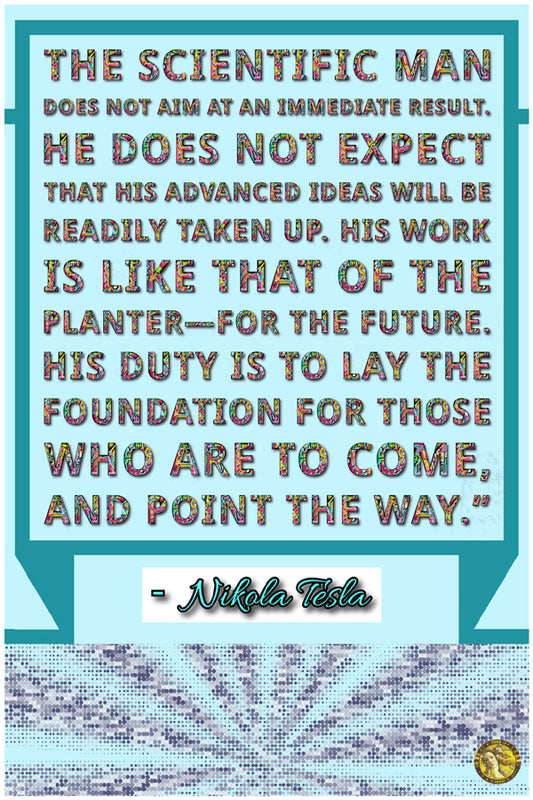 Nikola Tesla | Motivational Quote | Office Poster | Wall Frame